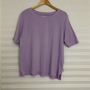 Orvis Classic Collection Lavender Purple 100% Pima Cotton Slub T-Shirt XL Womens